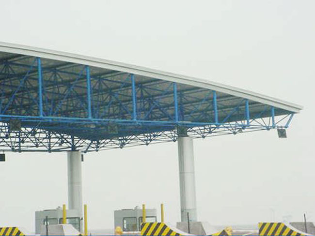江阴收费站网架工程